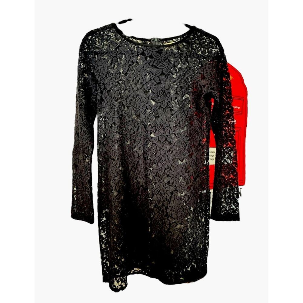 Otis & Maclain Size Small Lace Mini Dress Anthropologie Whimsy Goth Punk Bodycon